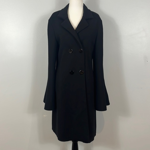 D. Exterior Black Wool Knit Sweater Jacket made in Italy - Picture 1 of 17